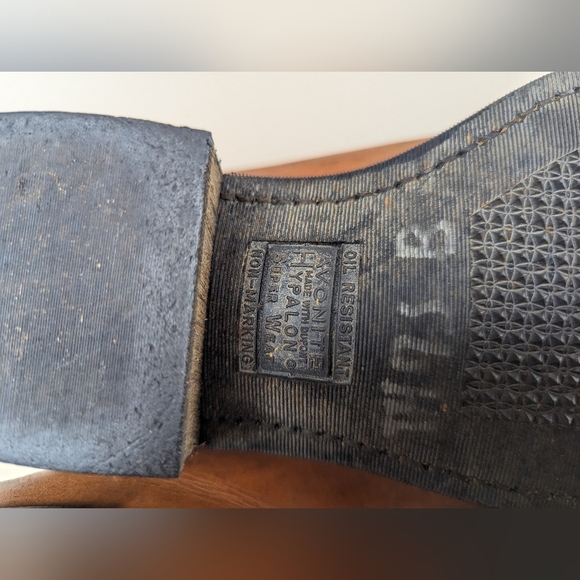 VINTAGE Avonite Hypalon Cowboy Boots, Honey/Cognac Brown (SIZE 9 EE/Extra Wide) - Picture 11 of 13